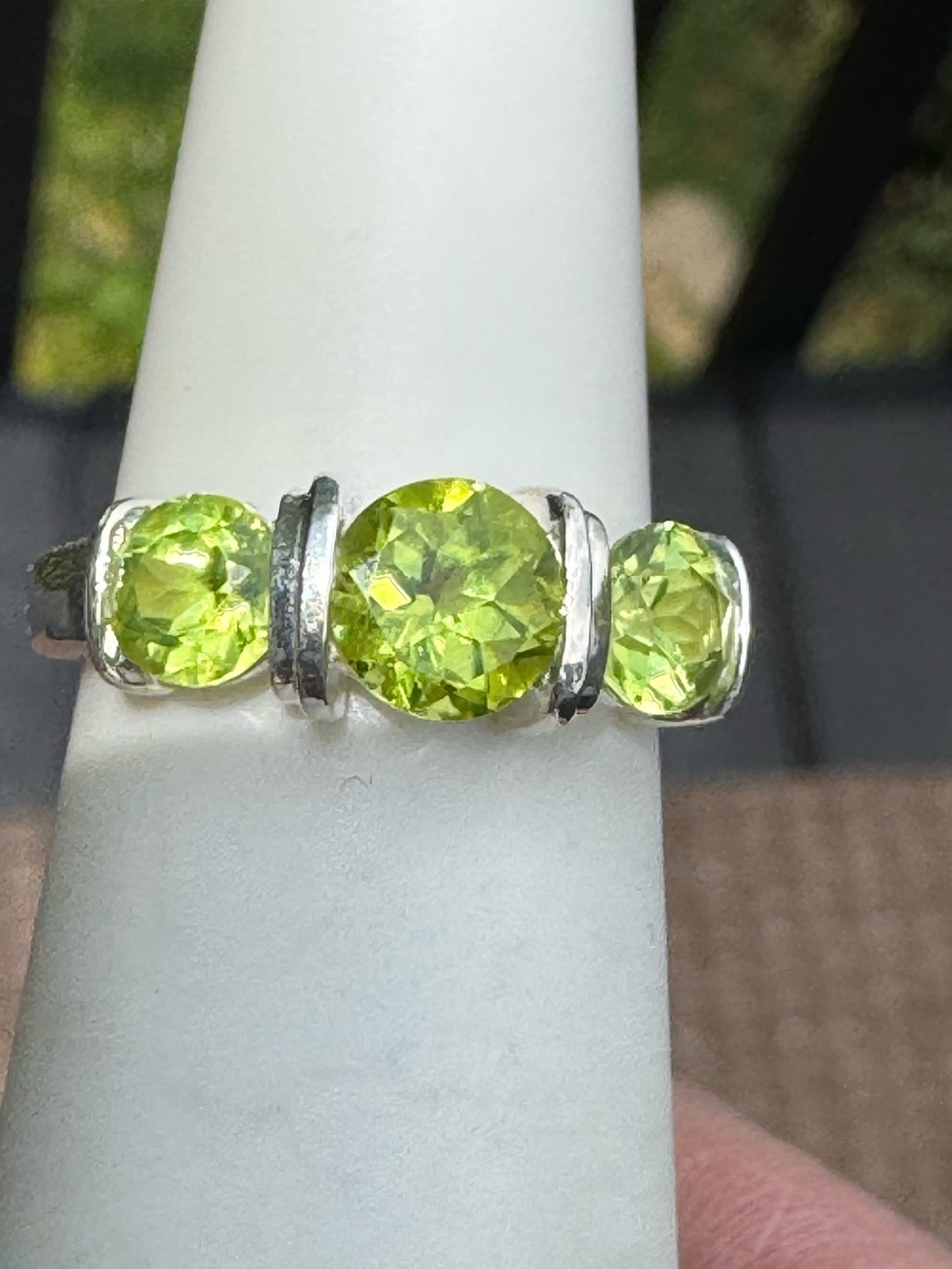 925 Peridot Ring